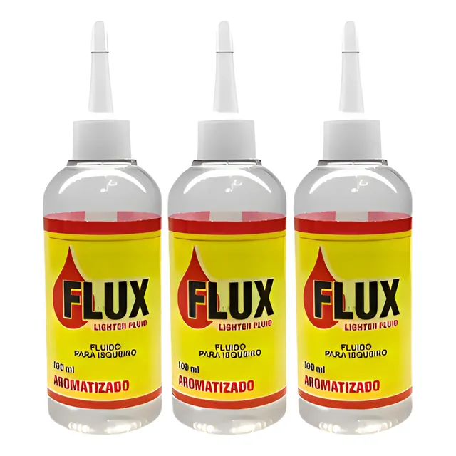 Kit 3 Fluído Flux P/isqueiros 100ml Tabacaria Atacado