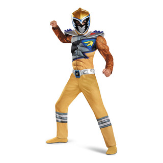 Disfraz Dorado De Power Rangers Dino Charge Con Máscara Para Disfraz Dorado De Power Rangers Dino Charge Con Máscara Para