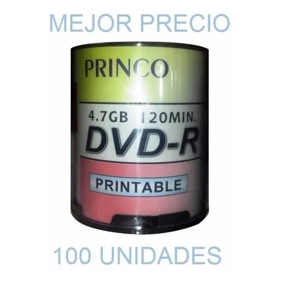 Dvd Virgen Printeable Princo Dvd-r 4.7 Gb 120 Min