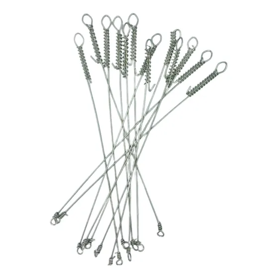 Kit 100 Encastoador Pesca Aço Rígido Inox 28x10
