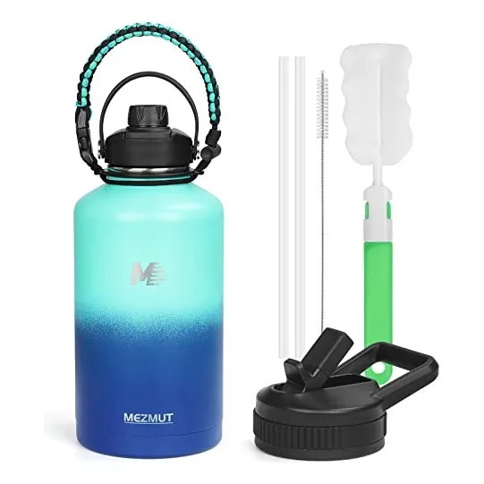 Mezmut Vacuo Aislante Agua Botella 32oz Con Tirantes 7d23i
