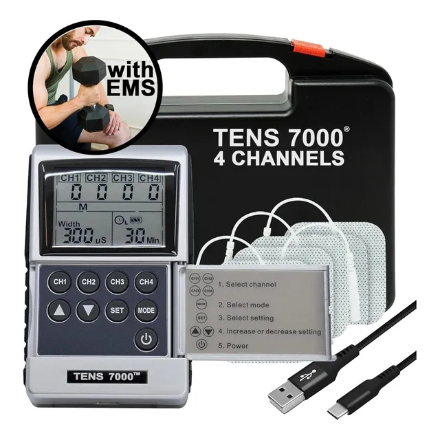 Tens 7000 Recargable 8 Electrodos Distribuidor Oficial Peru