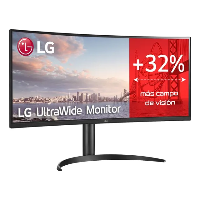Monitor LG 34 34wq75c Ips Wqhd Ultrawide Curvo Ultrapanorámi Color Negro
