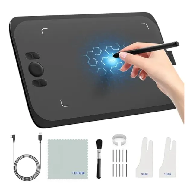 Ugee M808 - Tableta De Dibujo, 10 X 6 Pulgadas,