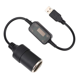 Convertidor De Enchufe De Pvc Usb A Encendedor De Cigarrillo Negro Convertidor De Enchufe De Pvc Usb A Encendedor De Cigarrillo Negro