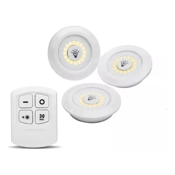 Luces Led X3 Portátil Inalámbricas Adhesivas + Control Luz Blanco Neutro