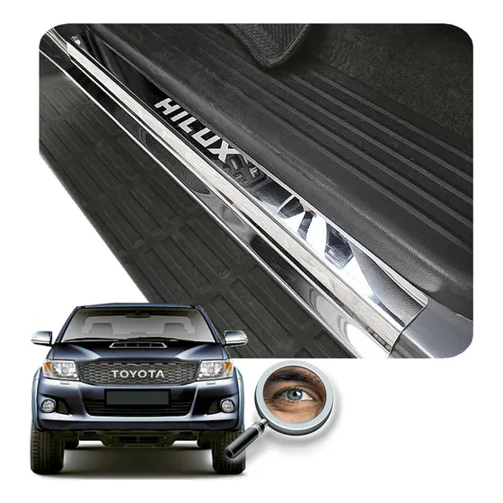 Cubre Zocalos Hilux Vigo 2006+ Acero Inox 4ptas Tuningchrome