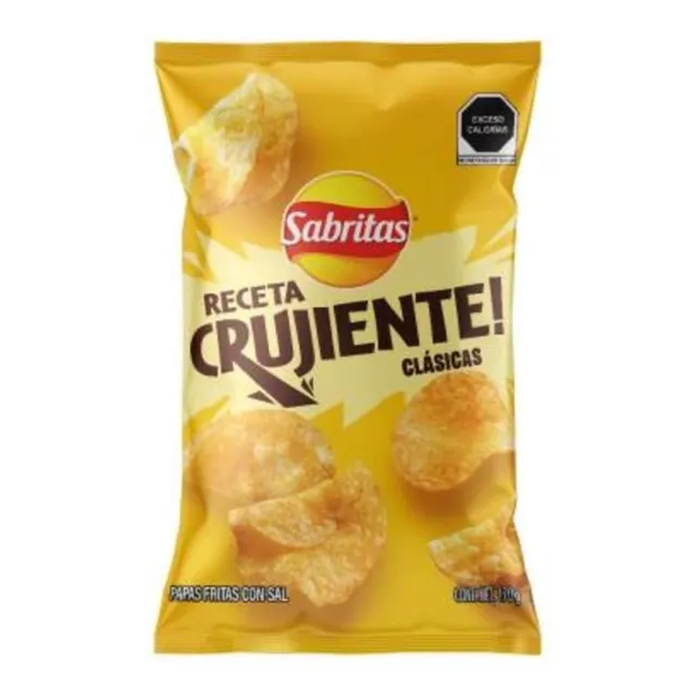 Papas Sabritas Receta Crujiente Clasicas 170g 5pzas