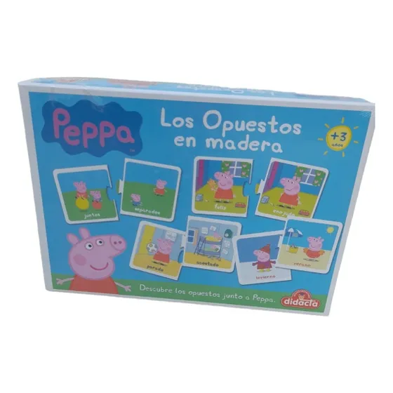 Juego De Mesa.peppa.los Opuestos En Madera. Niños Y Niñas.
