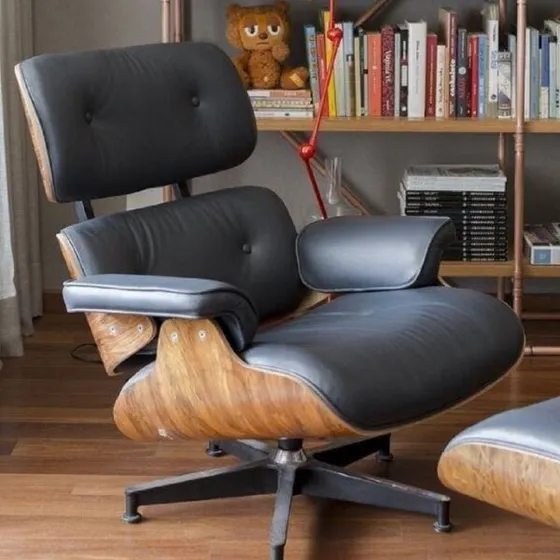Poltrona Charles Eames Preta Rivatti Preto Ed
