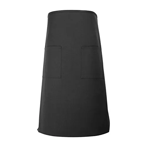 Delantal Negro 2 Bolsillo Para Bistro 31  Largo X 30.5 