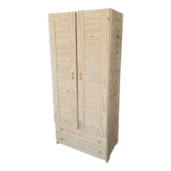 Ropero, Armario 2 Puertas Estantes + 2 Cajones | Sin Lustre