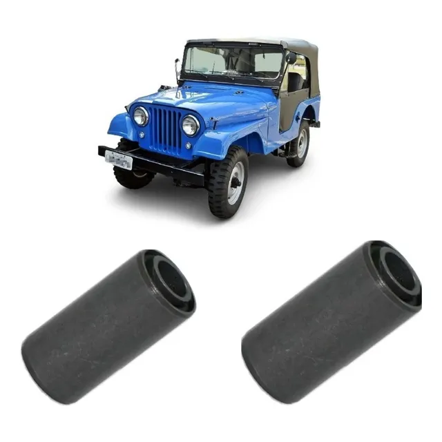Par Buchas Feixe Molas Diant Ford Jeep Willys 1960 A 1983