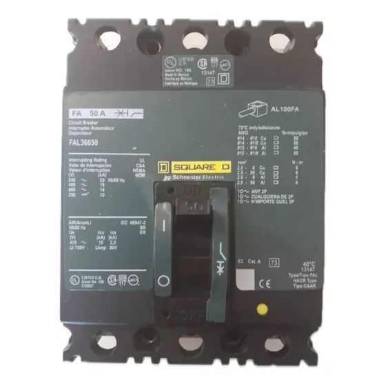 Interruptor Termomagnético Fal 36050 3x50 Amp Square D