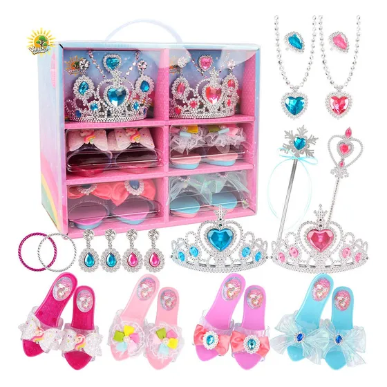 Set/kit Para Niñas Princesas (varitas, Sandalias, Coronas)
