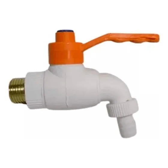 Llave De Chorro De 1/2 Plastica Blanca 2 Unid.