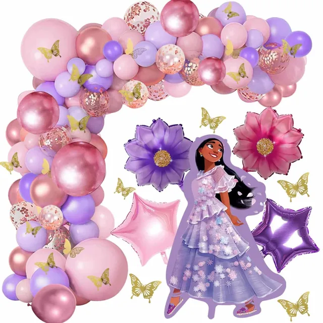 Pack 130 Globos Isabella Incluye Muñeca Gde 75 Cm Mariposa