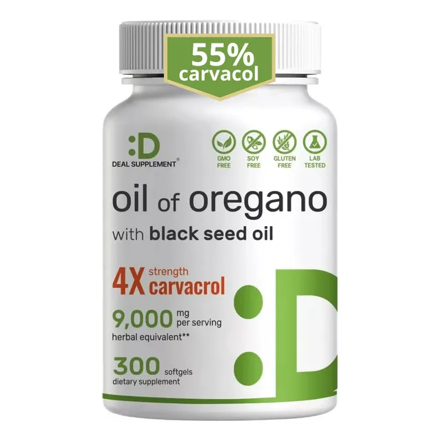 Oregano Capsulas 9000mg  Aceite De Oregano + Comino Negro