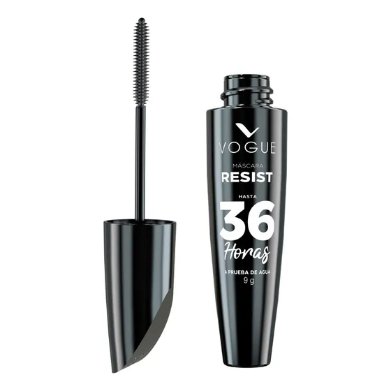 Máscara De Pestañas Resist 36 Hrs Vogue Color Negro