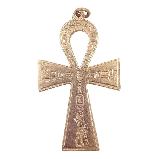 Cruz De Ankh Egipcia De Cobre Proteccion