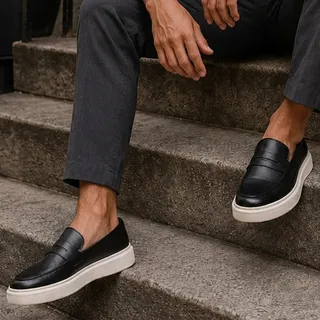 Sapato Loafer Mocassim Couro Comfort Luxo