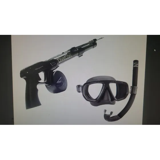 Kit Arpão Arbalete Pesca Sub Mascara  Snorkel