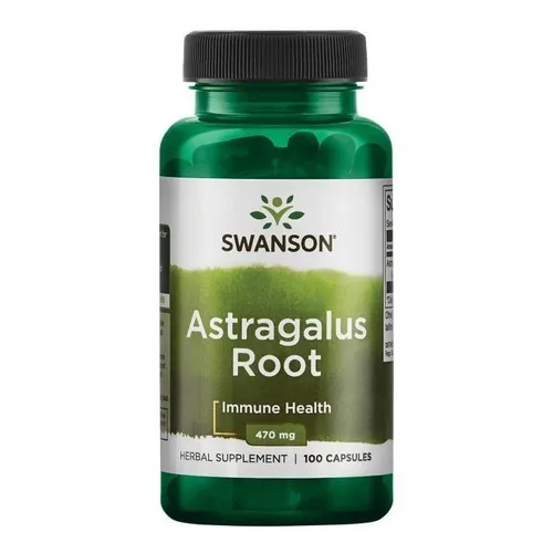Raiz de astrágalo Swanson 470 mg 100 cápsulas, sabor sem sabor