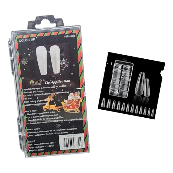 Tips Balerina X100 Unidades Uñas Esculpidas Fcnailsinsumos