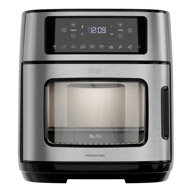 Fritadeira Elétrica Air Fryer Antiaderente Wap Oven 12 Litros Com Painel Digital