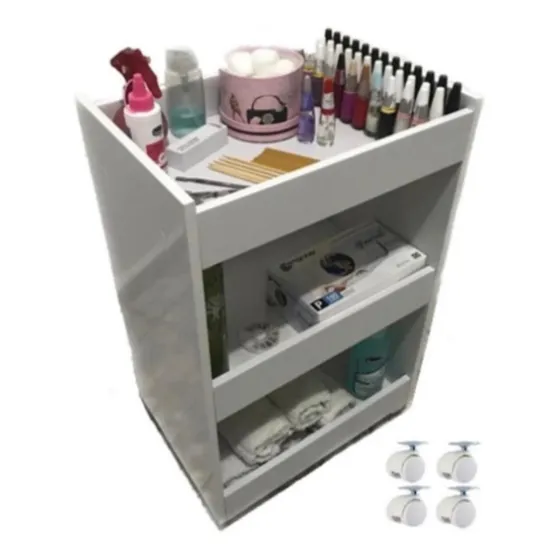Expositor Esmaltes Balcão Branco Multiuso De Chão