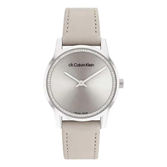Reloj Calvin Klein Dama Swiss Made 25000023 Gris 32mm