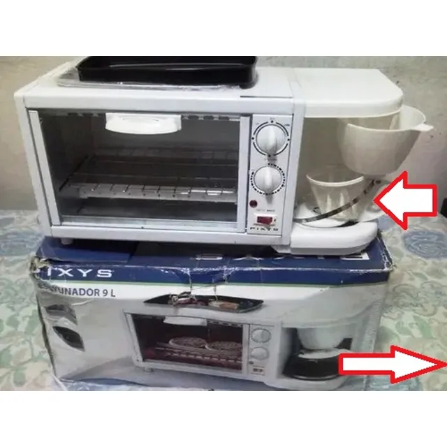 Horno Eléctrico Para Desayuno 3 En 1 Pixys 9l Con Detalle