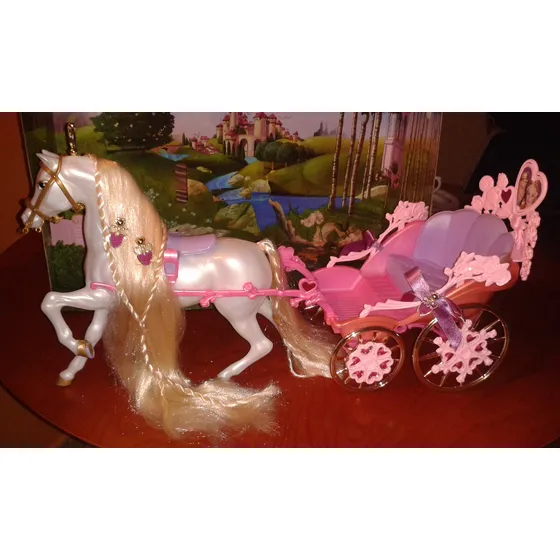 Carruaje Barbie Rapunzel Original (usado, En Buen Estado)