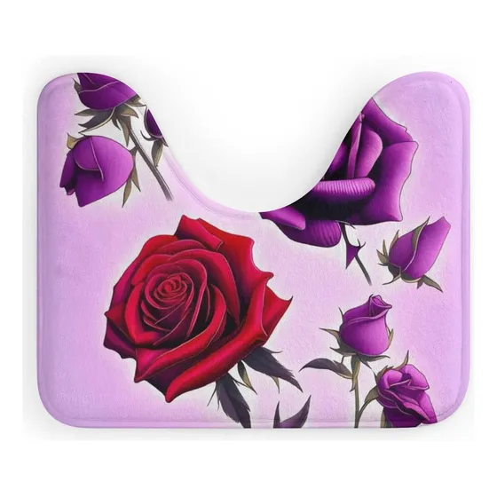 Alfombra Baño Rosa Roja Morada Lavable Suave Absorbente U 20