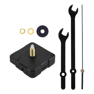 Kit De Movimiento De Reloj De Pared Con Eje De 18 Mm Negro Kit De Movimiento De Reloj De Pared Con Eje De 18 Mm Negro
