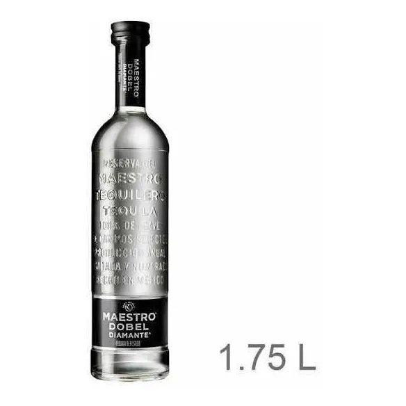 Tequila Maestro Dobel 1.75 L Diamante Con Luz Led