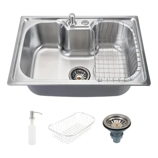 Cuba Gourmet Para Cozinha Com Acessórios Aço Inox 201 60x42cm Carajås Pingoo.casa - Prata Cuba Gourmet Para Cozinha Com Acessórios Aço Inox 201 60x42cm Carajås Pingoo.casa - Prata