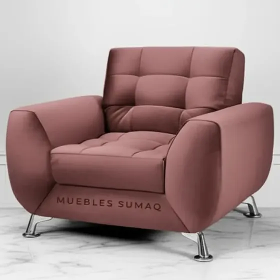 Mueble De Sala Francy 1 Asiento, Juego De Sala, Sillón Color Chocolate