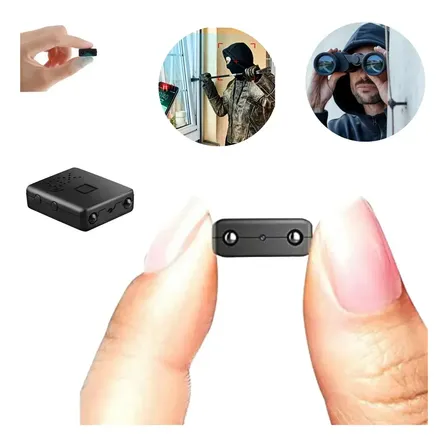 Mini Câmera Segurança Xd Espiã Micro Escondida Filma Audio Preto