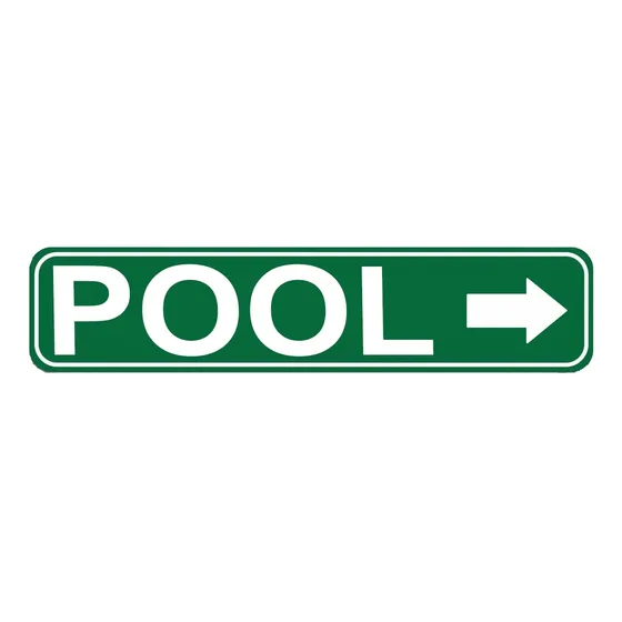 Letrero Metal Para Piscina Flecha Calle Placa Nombre Puerta