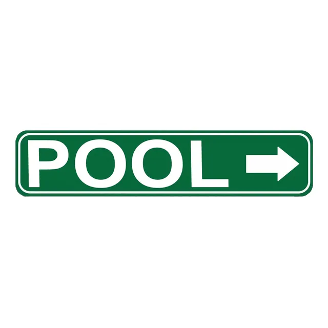 Letrero Metal Para Piscina Flecha Calle Placa Nombre Puerta