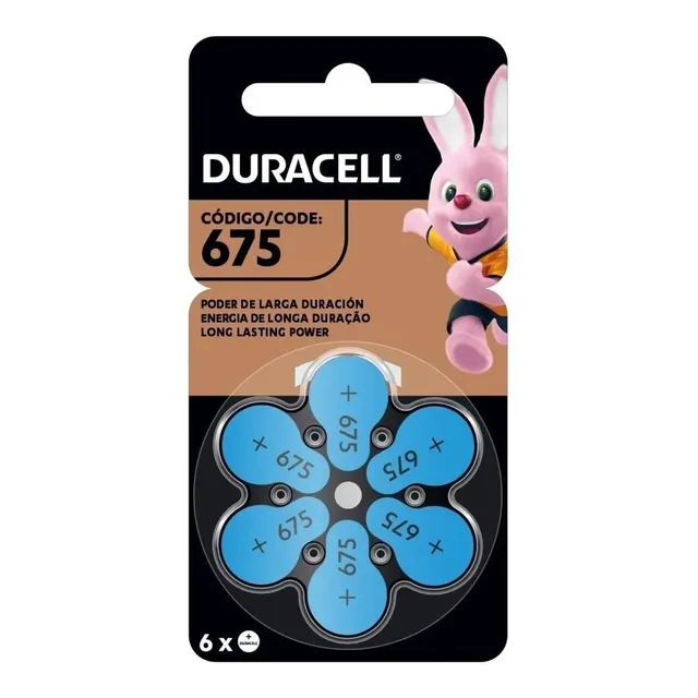 Duracell Pila 675 Botón Audífono 6 Unidades Blíster