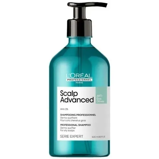 Shampoo Scalp Advanced Anti Grasa Limpieza Loreal 500ml