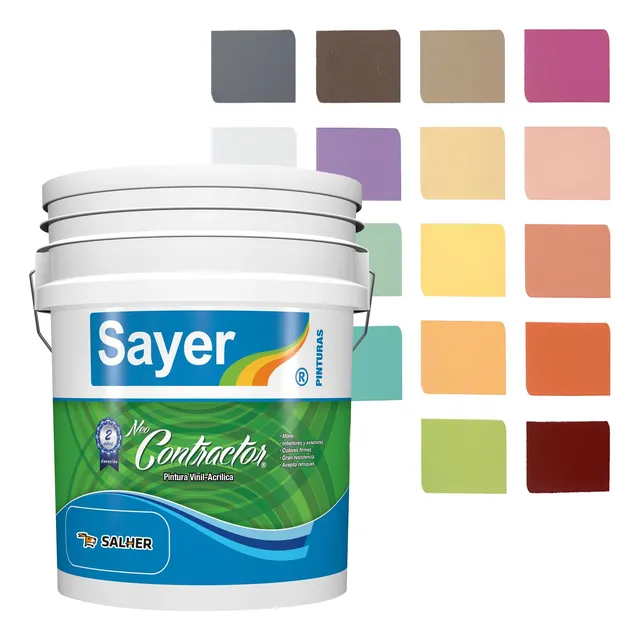 Pintura Vinilica Acrilica Sayer Contractor Mate 19 L