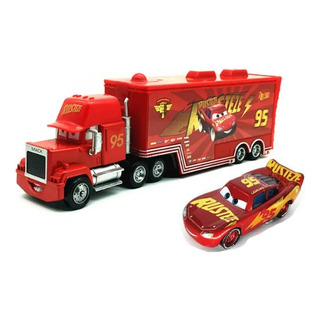 Trailer Mack Y Carro Rayo Mcqueen Cars Metal Plástico Color Rojo Personaje Mack Y Rayo Mcqueen Tuniado Trailer Mack Y Carro Rayo Mcqueen Cars Metal Plástico Color Rojo Personaje Mack Y Rayo Mcqueen Tuniado
