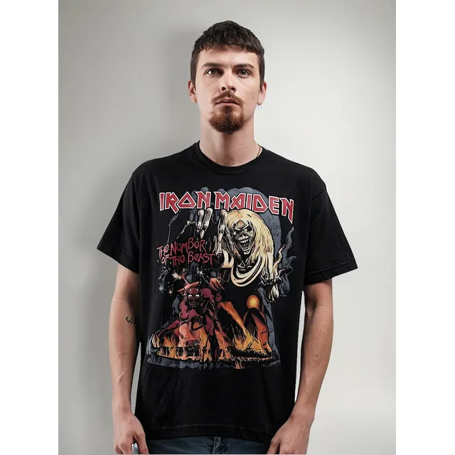 Camiseta Oficial Iron Maiden Number Of T Beast Rock Activity