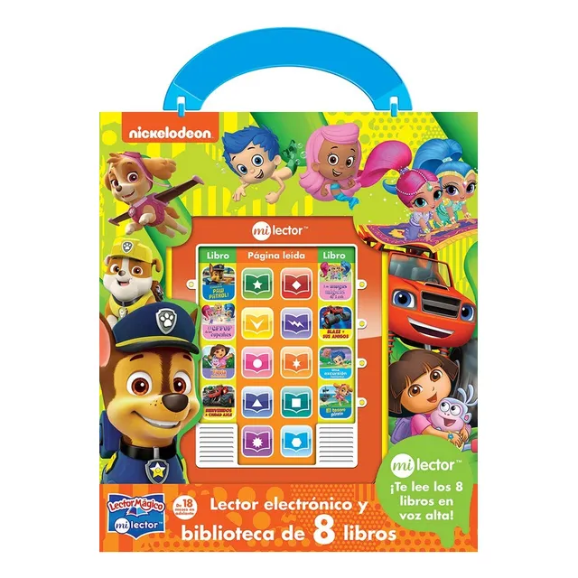 Biblioteca 8 Mini Libros Con Lector Electrónico Nick Junior 