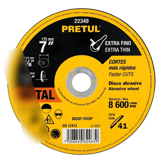 Disco Pretul Abras Extrafino Dicof-7015p