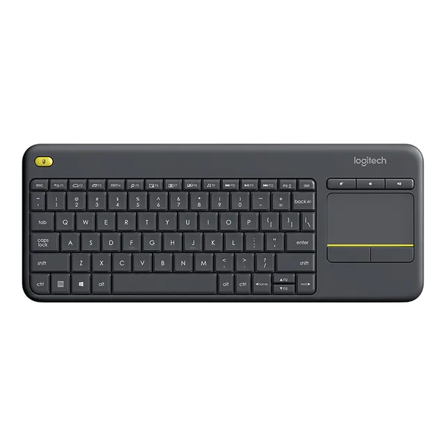 TECLADO INALÁMBRICO CON TOUCHPAD K400 PLUS LOGITECH COLOR DEL TECLADO NEGRO IDIOMA ESPAÑOL