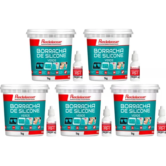 Caucho Verde De Silicona Para Moldes 5kg C/catalizador